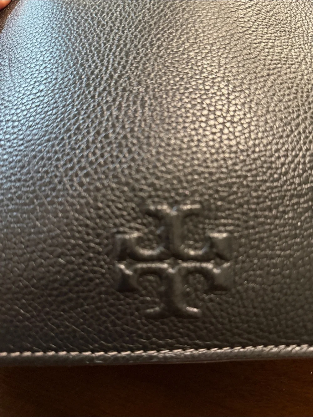 Tory Burch Black Pebbled  Handbag